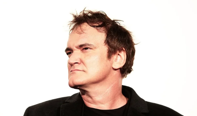 Quentin Tarantino, the iconic American director known for his stylized films and striking dialogue, with a discerning eye.