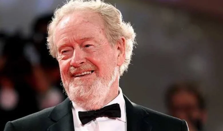 Sutradara Ridley Scott, yang dikenal dengan film-film seperti Alien, Blade Runner dan Gladiator, dalam potret yang mencerminkan kepribadiannya.