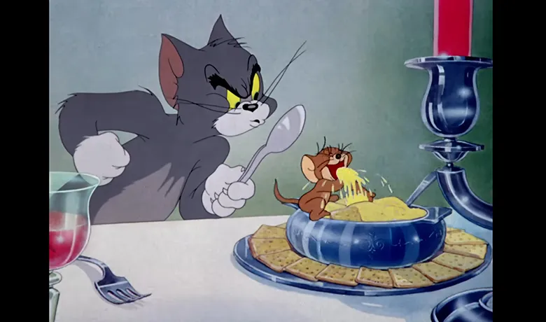 Os personagens Tom e Jerry