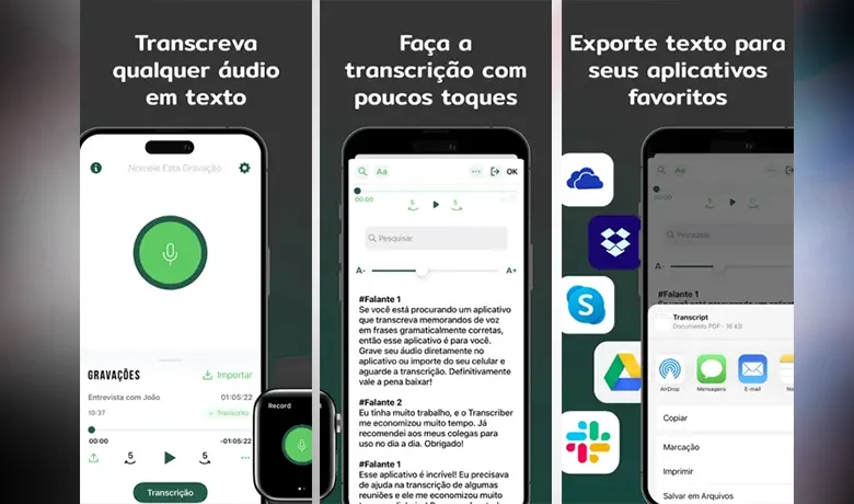 L'application Transcriber