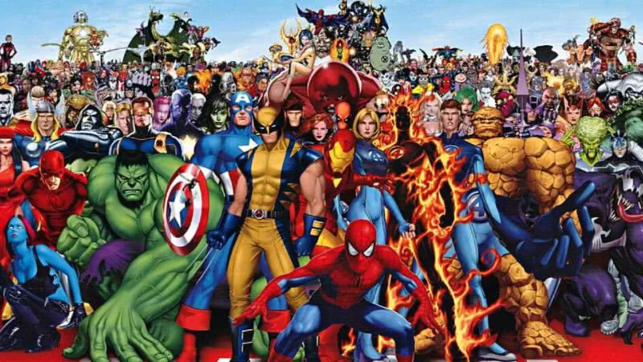 Marvel heroes all together