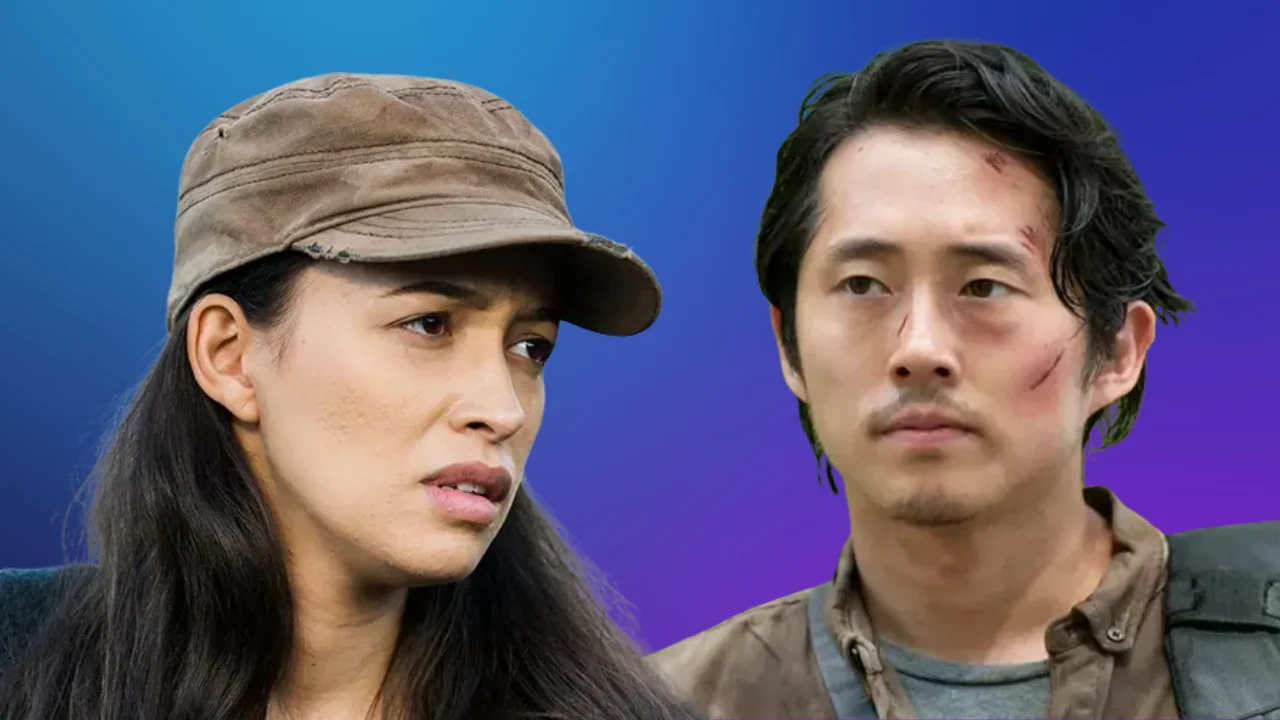 Two characters from the walking dead together