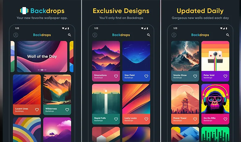 The Backdrops Wallpapers app