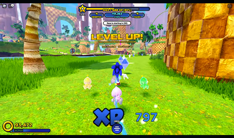 O jogo Sonic Speed Simulator