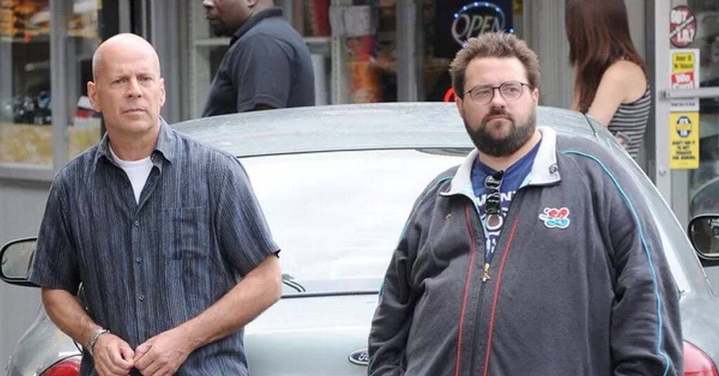 atores Bruce Willis e Kevin Smith