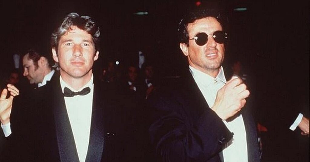 atores Sylvester Stallone e Richard Gere