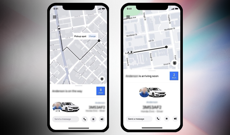 Capture d'écran d'une personne demandant un trajet sur l'application Uber