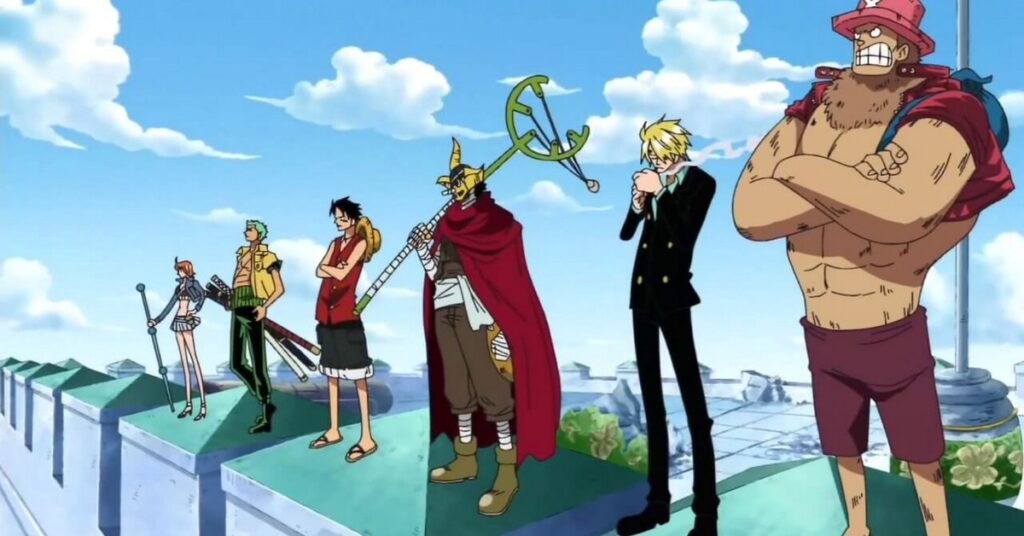 Straw Hat Pirates members side by side