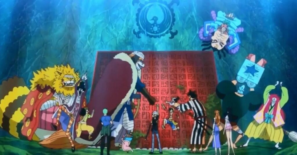 Personajes de One Piece formando una alianza pirata 