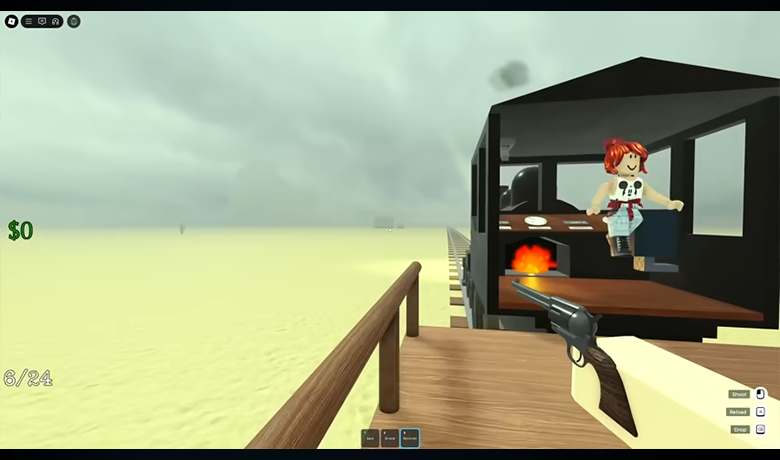 Karakter memasak dalam game Dead Rails