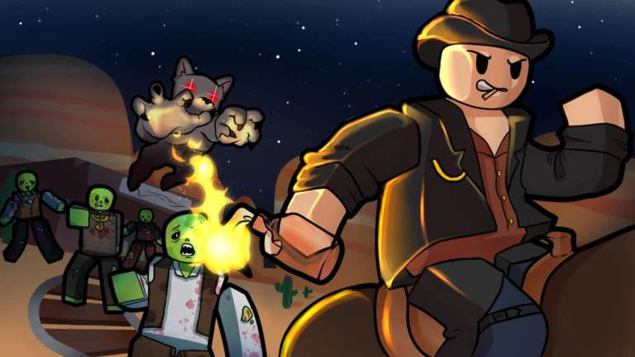 Karakter-karakter dalam game berlari di malam hari untuk mewakili kode-kode Dead Rails.